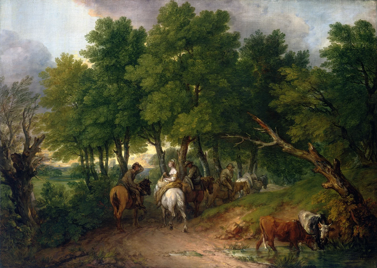 Road from Market av Thomas Gainsborough