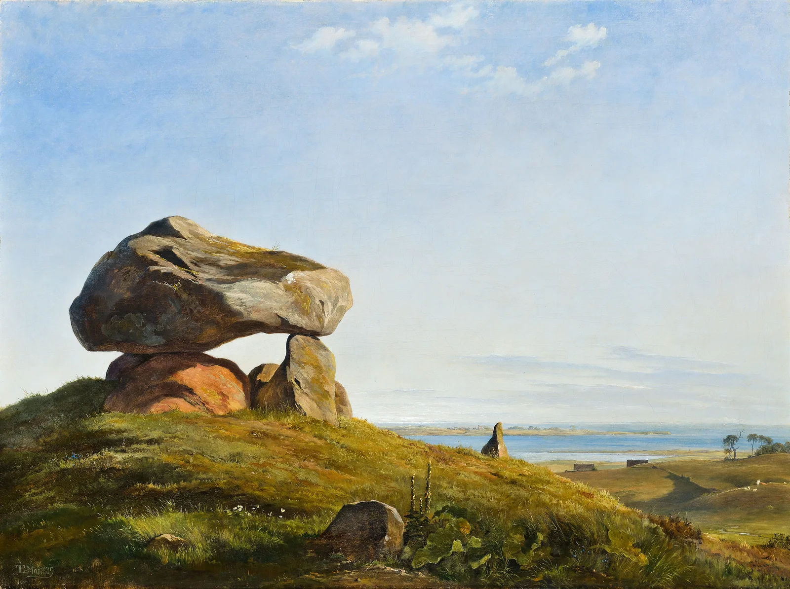 Dolmen At Raklev, Røsnæs av Johan Thomas Lundbye