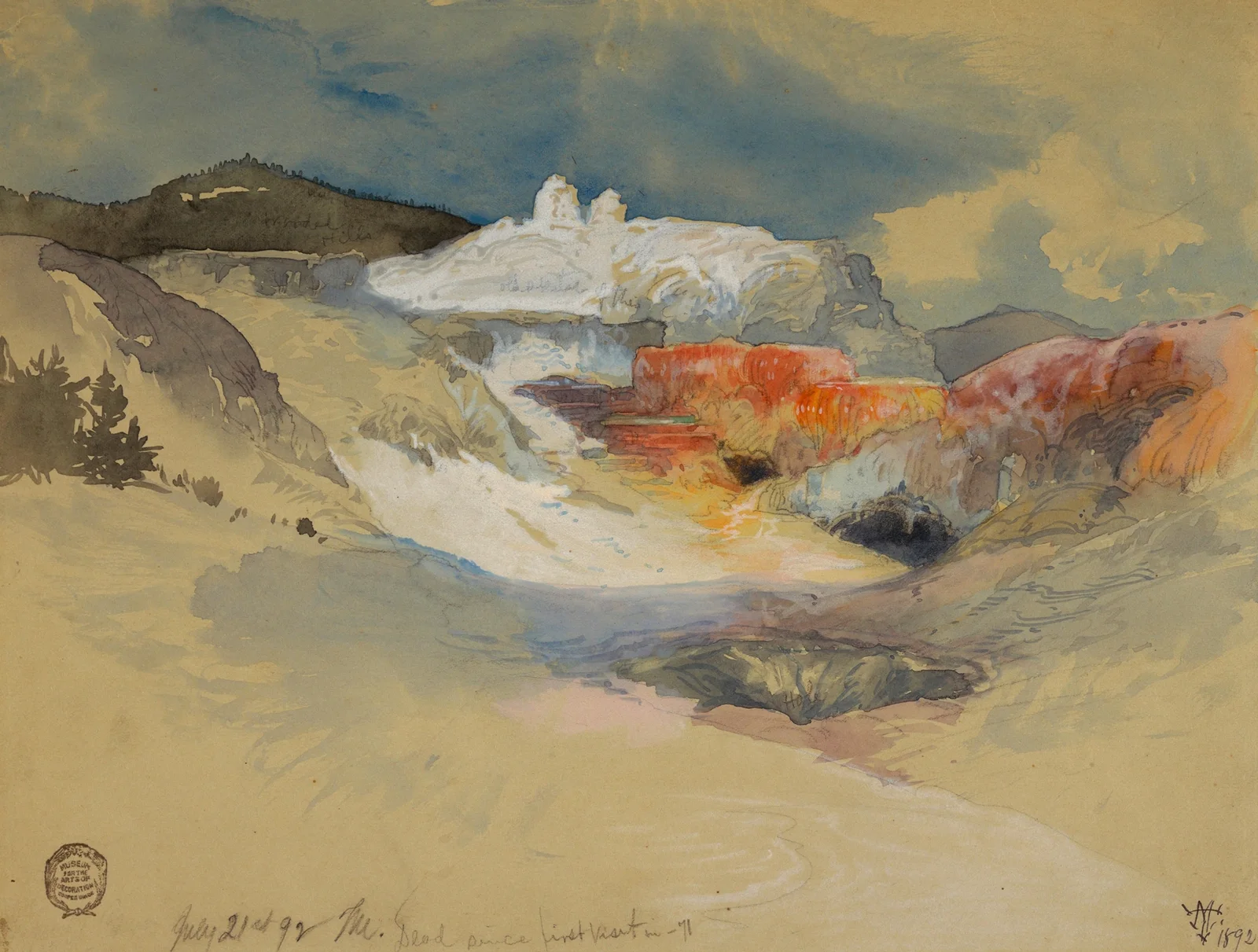 Yellowstone, Hot Springs av Thomas Moran
