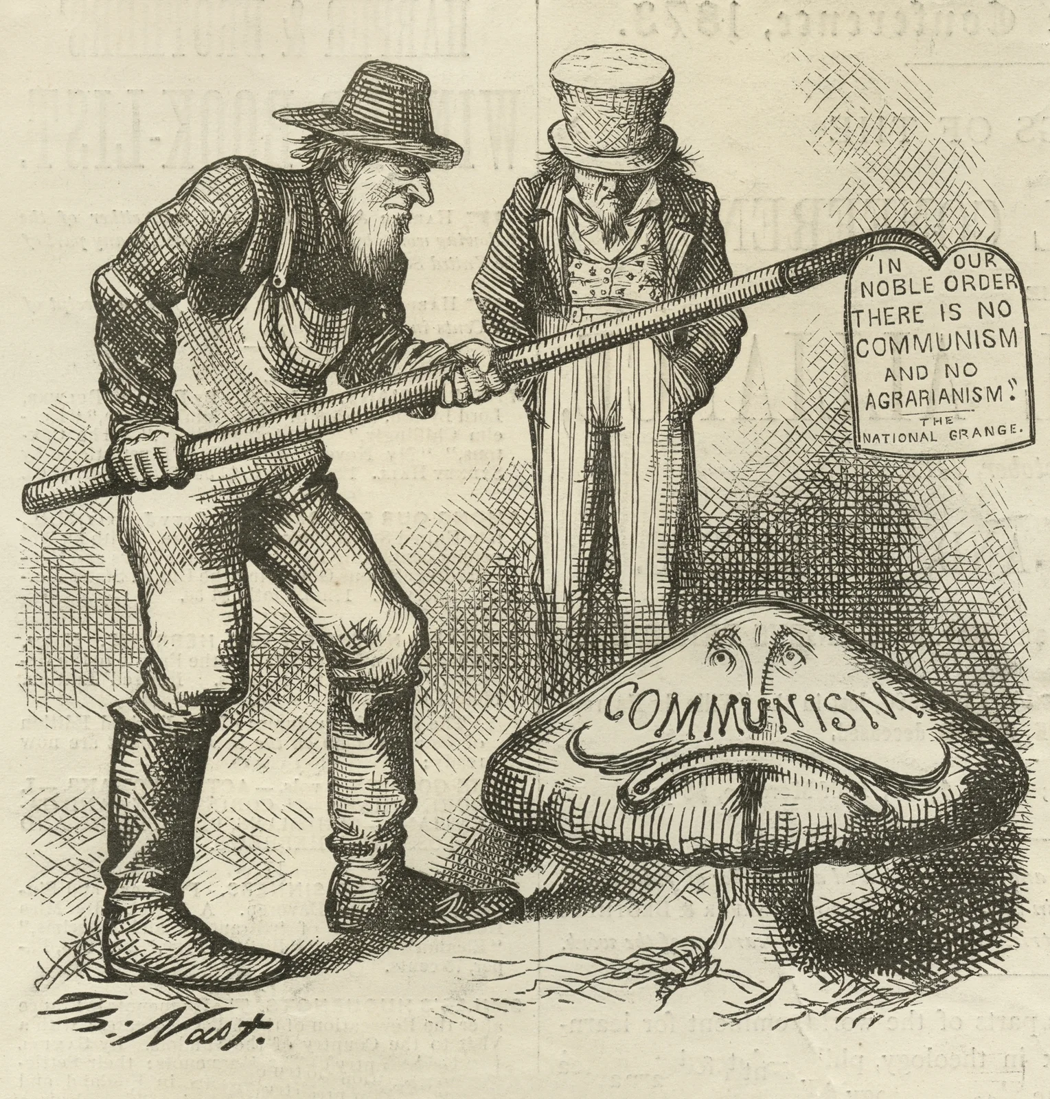 A foreign and poisonous weed av Thomas Nast