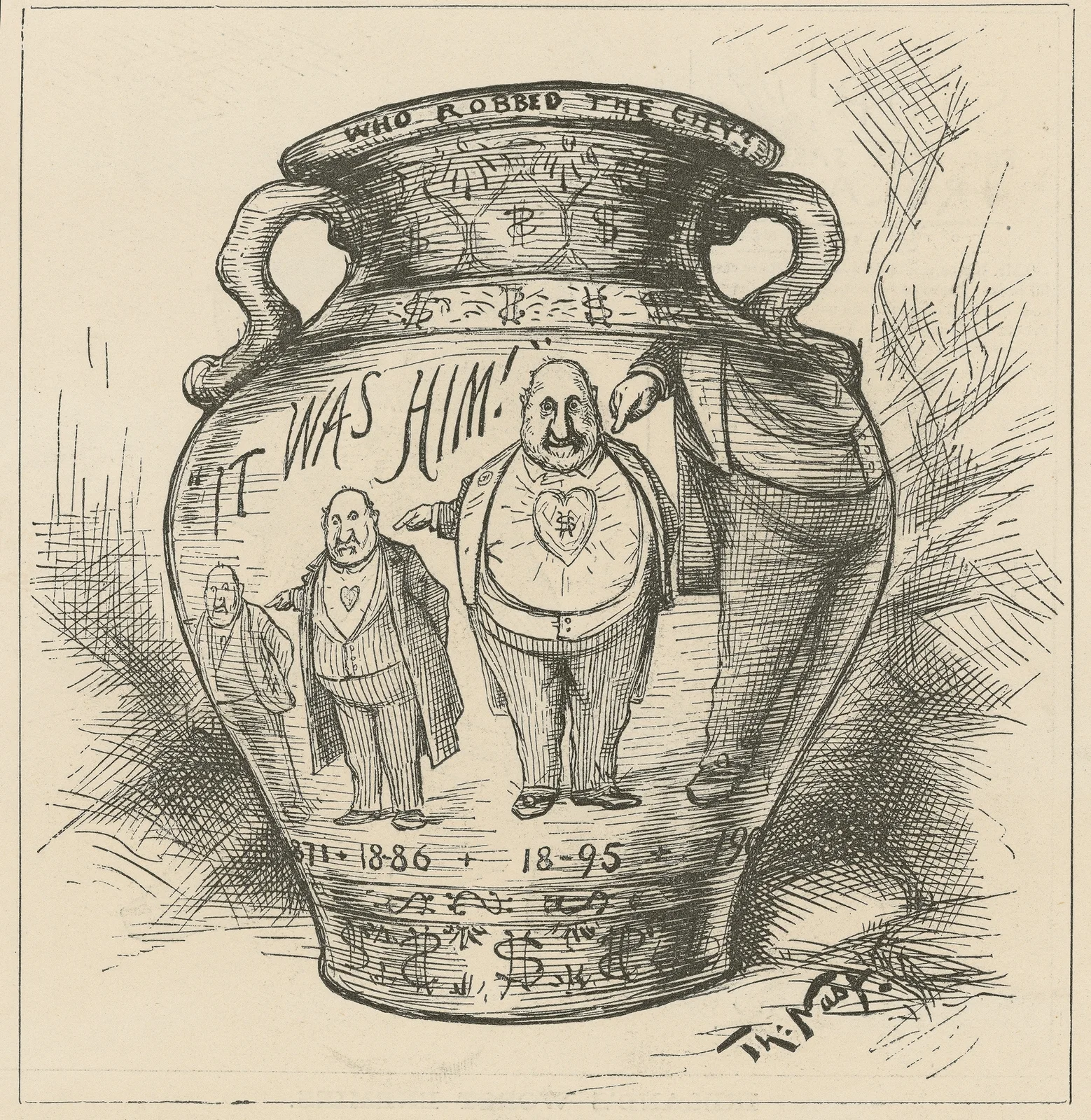 A political ‘tie-up’ av Thomas Nast