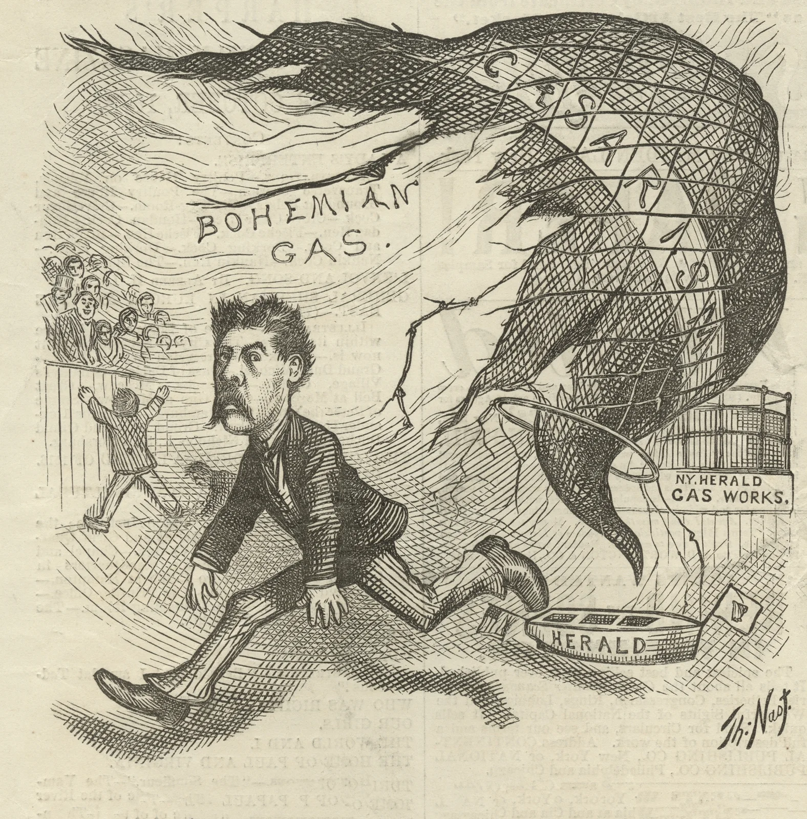 Another inflated power burst av Thomas Nast