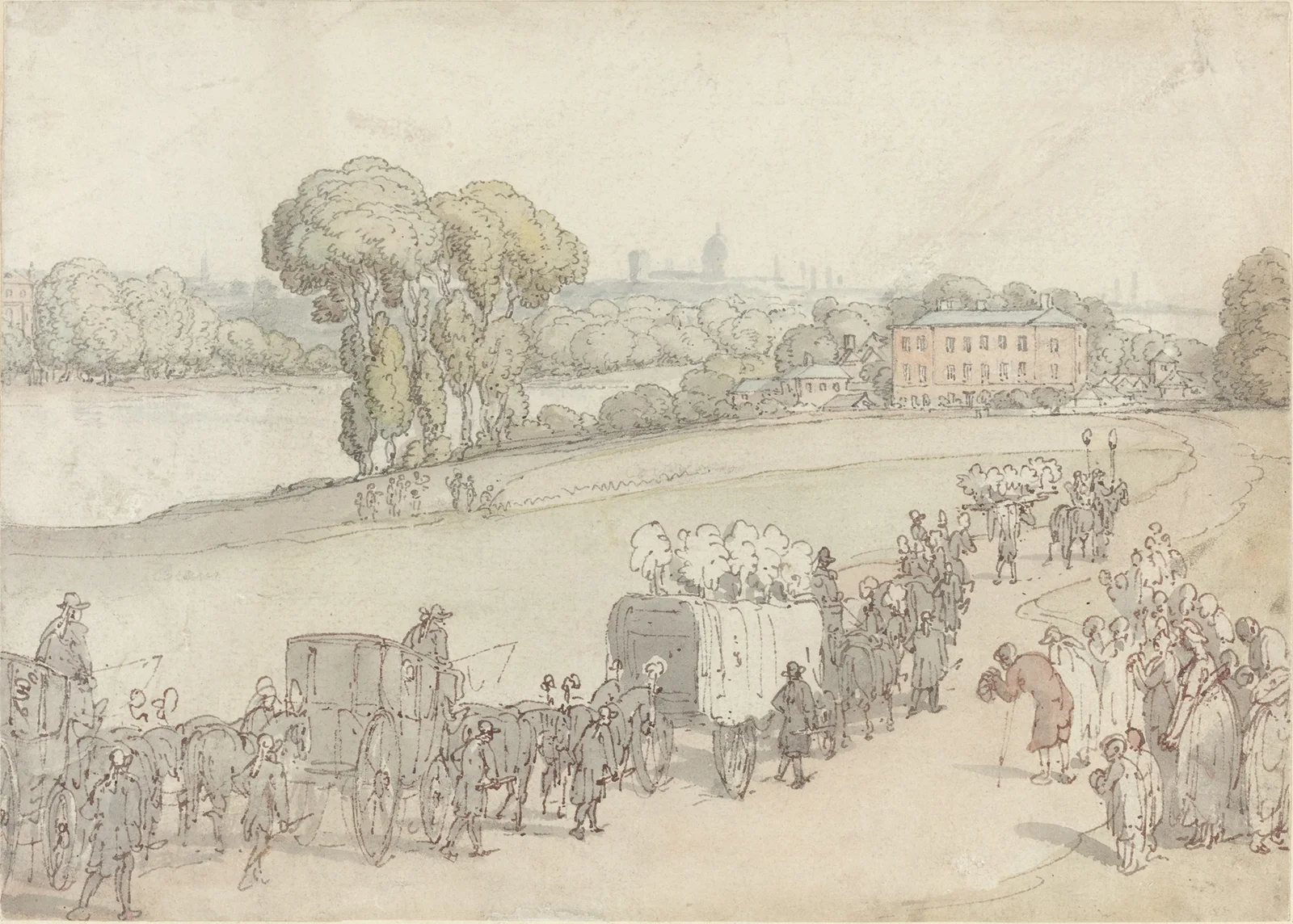 A Funeral Procession av Thomas Rowlandson