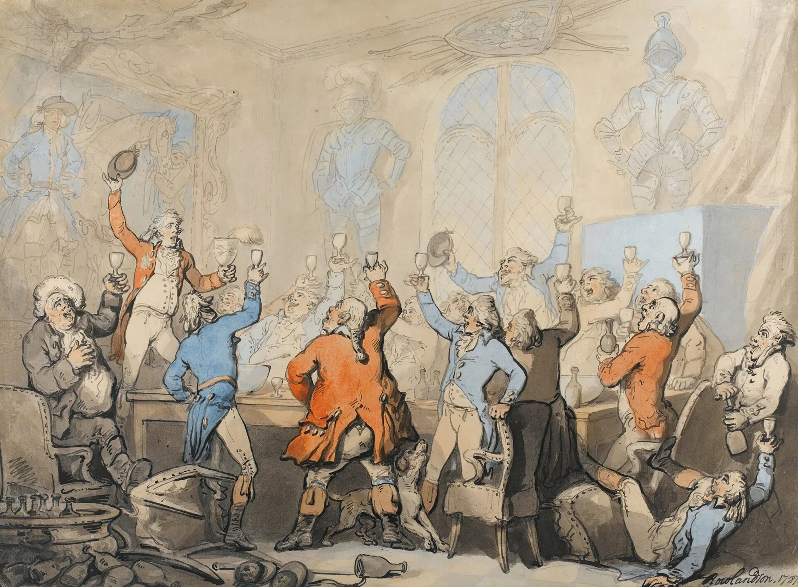 The Hunt Dinner av Thomas Rowlandson