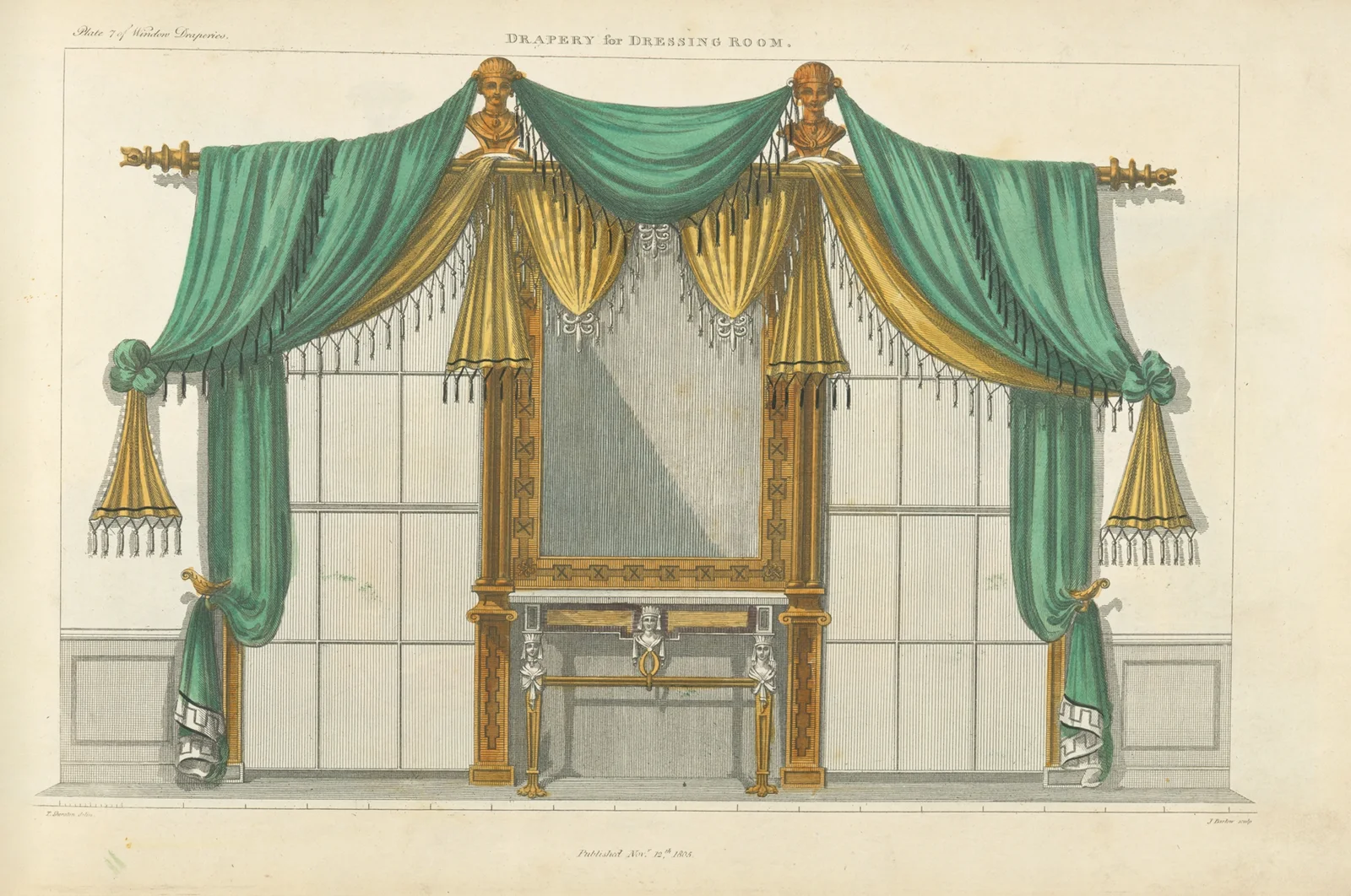 Drapery for dressing room av Thomas Sheraton