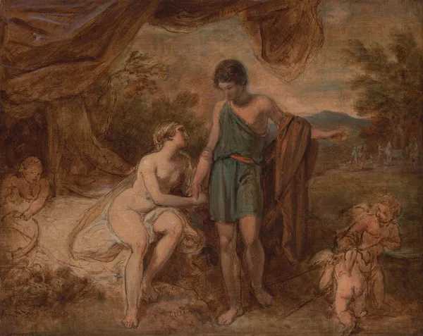 An Unfinished Study of Venus and Adonis av Thomas Stothard