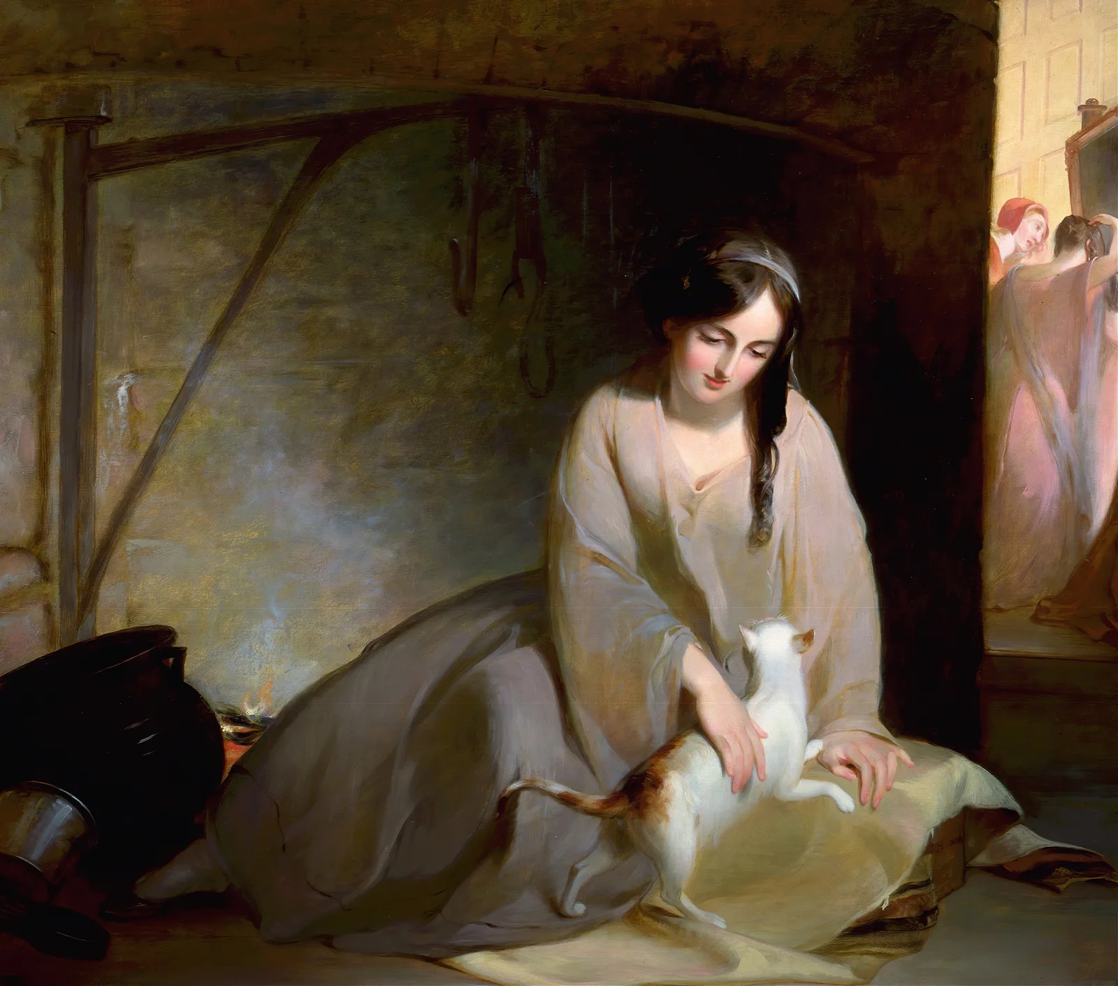 Cinderella at the Kitchen Fire av Thomas Sully