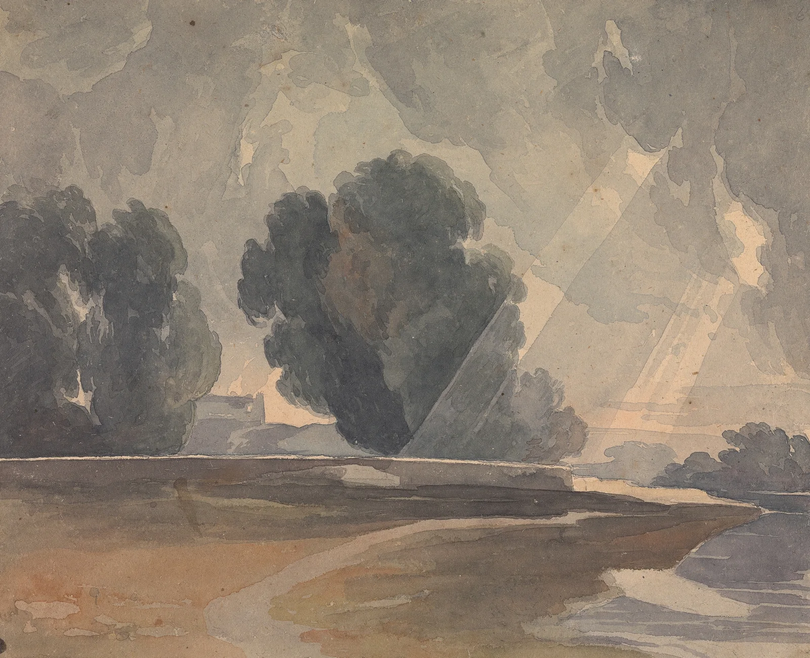 Landscape with Trees and Lake av Thomas Sully
