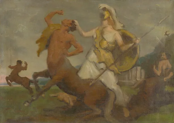 Pallas Athena Fighting Centaurs av Milan Thomka Mitrovský