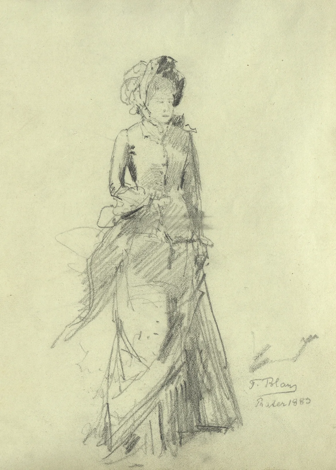 Dame im Prater (Studie zum Praterbild im Belvedere) av Tina Blau