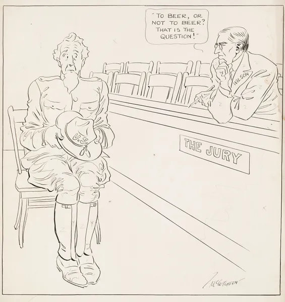 In the Hands of the Jury. Is he Pro or Anti-draught av John Tinney McCutcheon