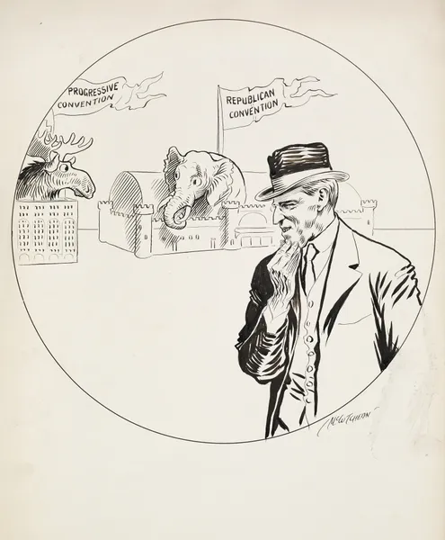President Wilson Hopes Peace will not be Declared before November av John Tinney McCutcheon