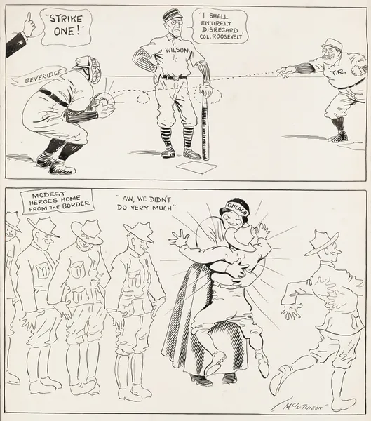 The name of Taft was not cheered during the first four days but when he was nominated, there was some labored cheering av John Tinney McCutcheon