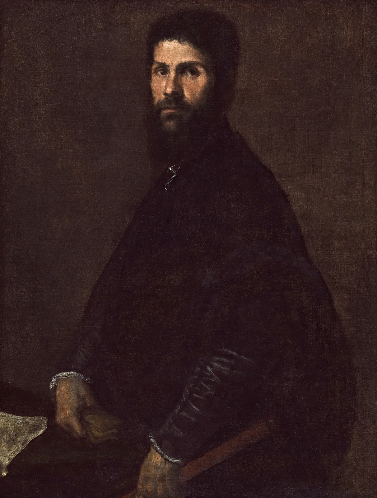 Man Holding a Flute av Titian