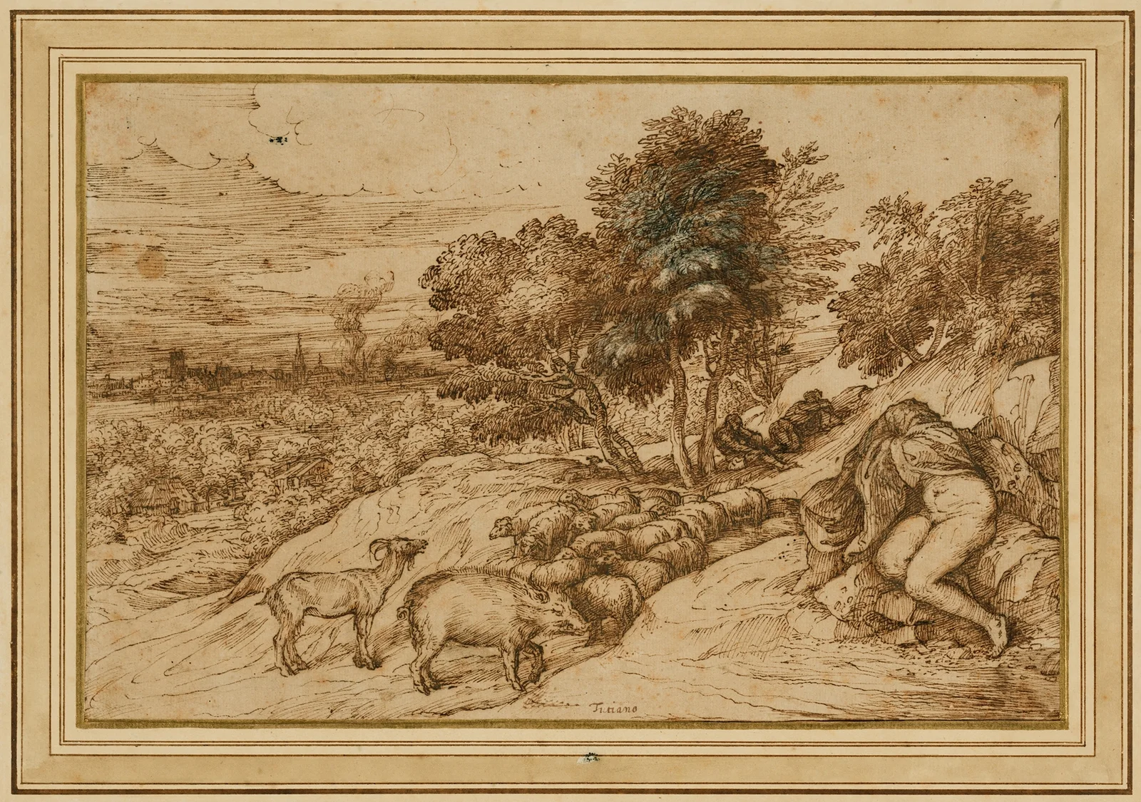 Pastoral Scene av Titian