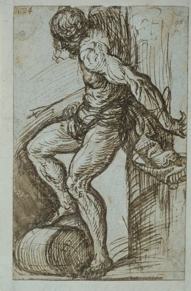 Study for St. Sebastian in the high altar of SS. Nazarro e Celso, Brescia av Titian