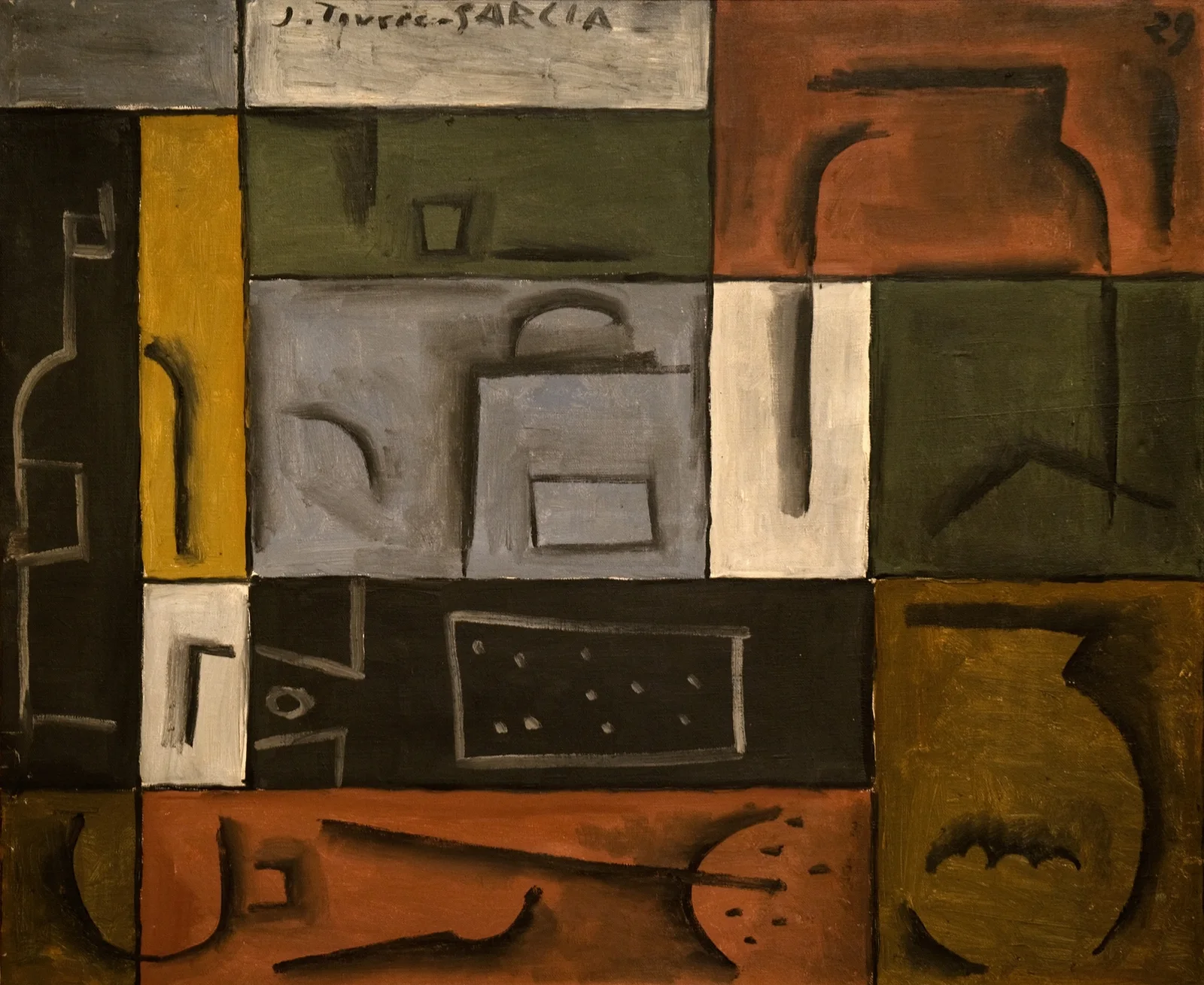 Pintura constructiva, 1929 – nr 2 av Joaquín Torres-García