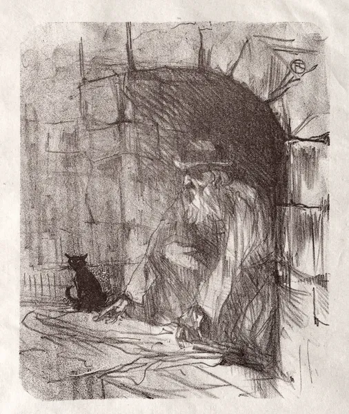 A Basement Shop in Cracow av Henri de Toulouse-Lautrec