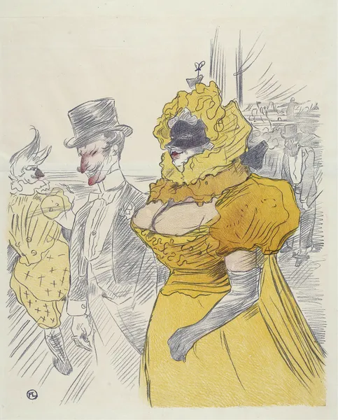 Affiche Au Bal des EtudiantS av Henri de Toulouse-Lautrec