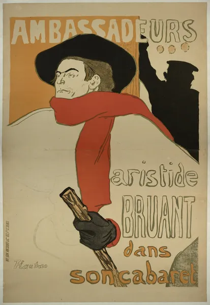 Ambassadeurs. Aristide Bruant dans son cabaret av Henri de Toulouse-Lautrec