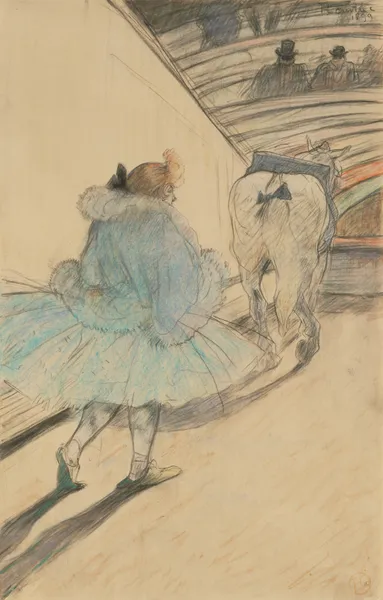 Au cirque; Entrèe en piste av Henri de Toulouse-Lautrec