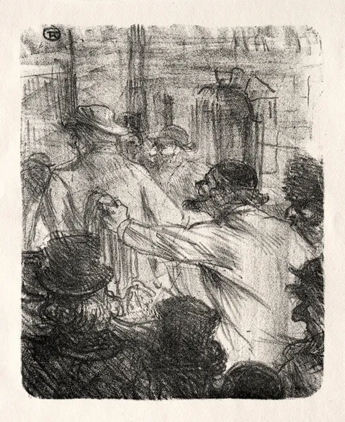 Au pied du Sinaï; La Halle aux Draps, Cracovie av Henri de Toulouse-Lautrec