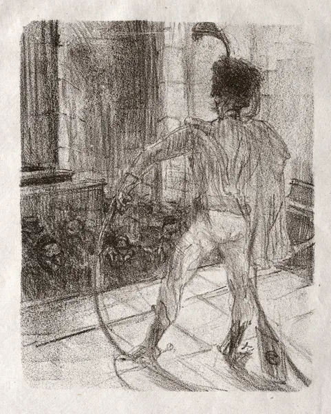 Au pied du Sinaï:  Schlomé Fuss à la Synagogue av Henri de Toulouse-Lautrec