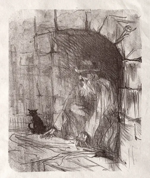 Au pied du Sinaï: Une Arrière-boutique à Cracovie av Henri de Toulouse-Lautrec