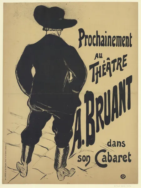 Bruant au Mirliton. Prochainement au théâtre, A. Bruant dans son Cabaret av Henri de Toulouse-Lautrec