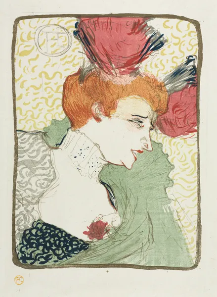 Bust Of Mademoiselle Lender av Henri de Toulouse-Lautrec