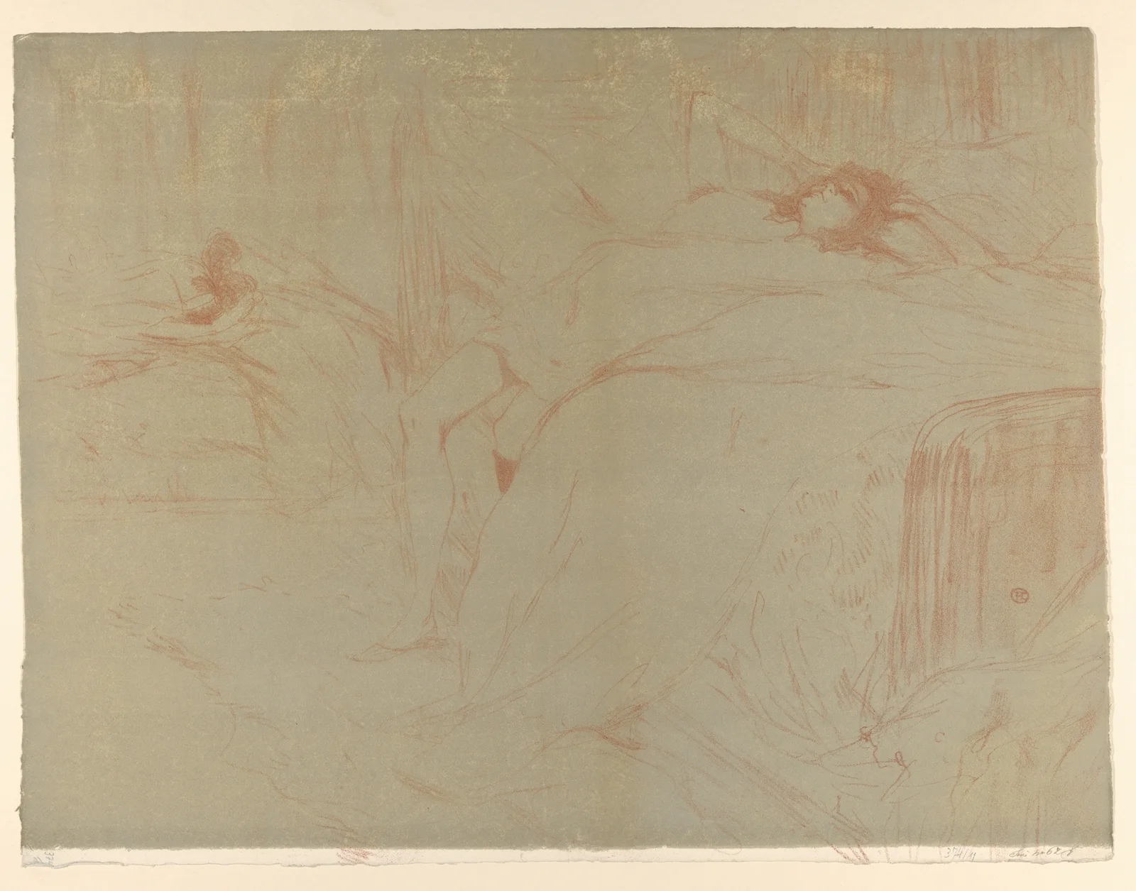 Collapsed on the Bed av Henri de Toulouse-Lautrec