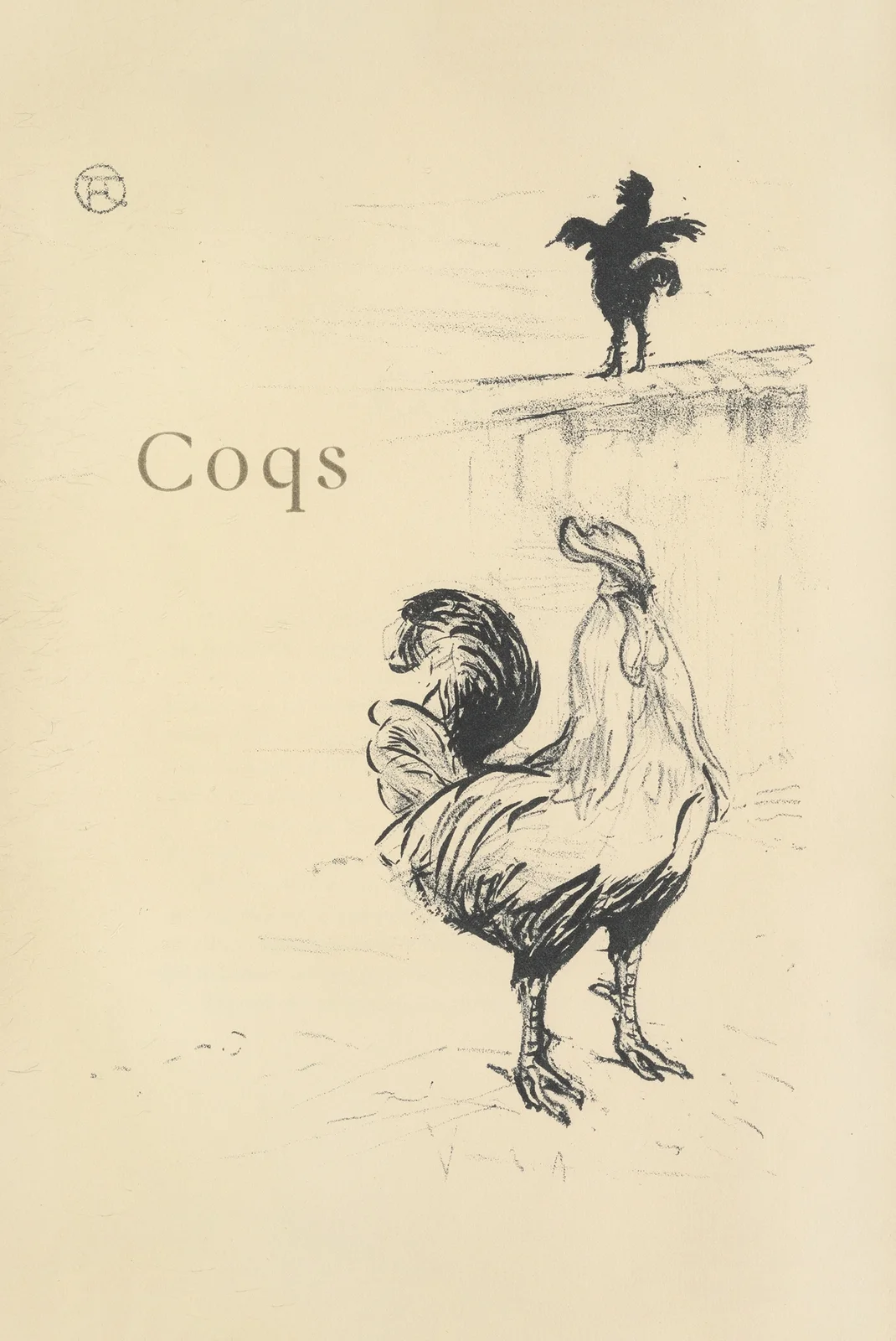 Coqs av Henri de Toulouse-Lautrec