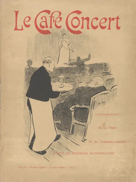 Cover and Title of the portfolio; Le Café Concert av Henri de Toulouse-Lautrec
