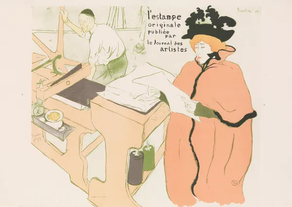Cover for ‘L’Estampe originale, Album I, publiée par les Journal des Artistes’ av Henri de Toulouse-Lautrec