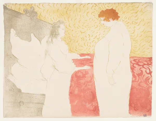 Elles, Woman In Bed, Mlle Cha-U-Ka-O av Henri de Toulouse-Lautrec