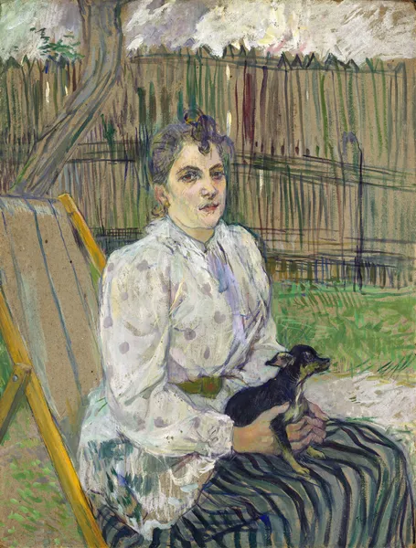 Lady with a Dog av Henri de Toulouse-Lautrec