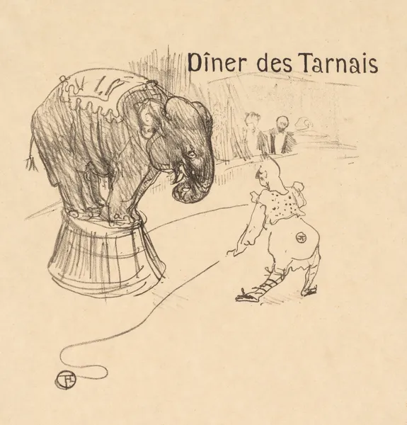Menu from the Dinner Tarnais (Dîner des Tarnais) av Henri de Toulouse-Lautrec