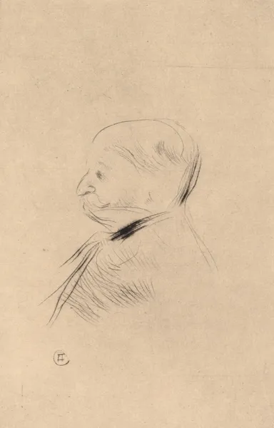 Portrait of a Man (Portrait d’un homme) (1898 (printed 1927)), 1898 – nr 2 av Henri de Toulouse-Lautrec