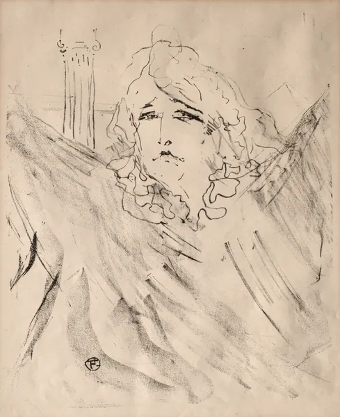 Sarah Bernhardt av Henri de Toulouse-Lautrec