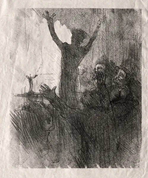 Schlomé Fuss à la Synagogue av Henri de Toulouse-Lautrec