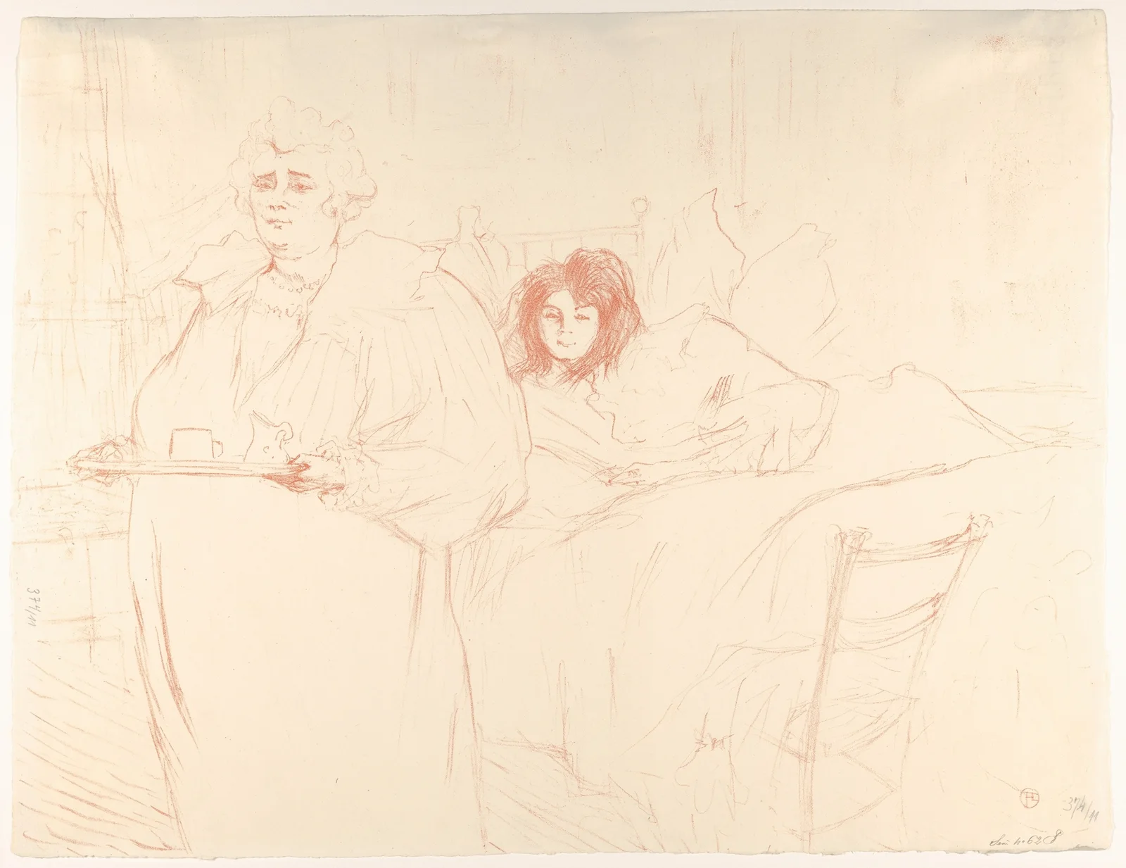 Serving Breakfast (Madame Baron and Mademoiselle Popo) av Henri de Toulouse-Lautrec