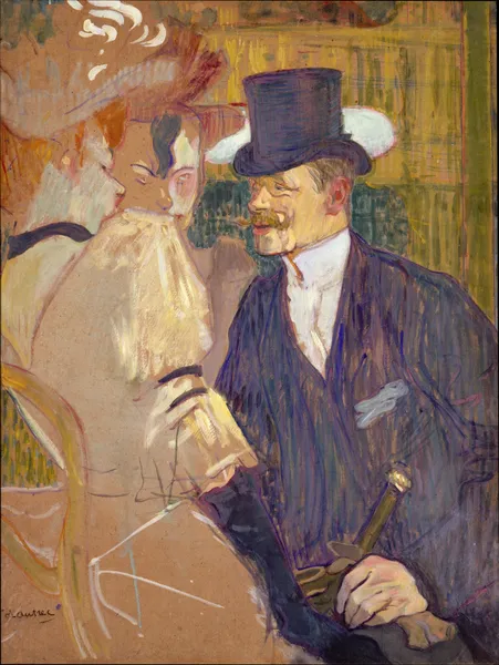 The Englishman (William Tom Warrener, 1861–1934) at the Moulin Rouge av Henri de Toulouse-Lautrec