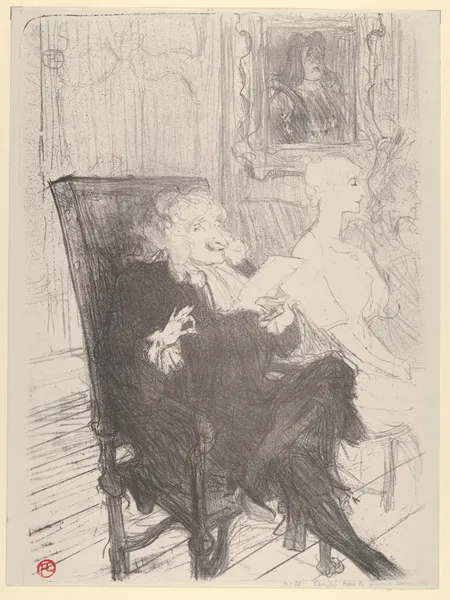 Truffier and Moreno, in Les Femmes Savantes av Henri de Toulouse-Lautrec