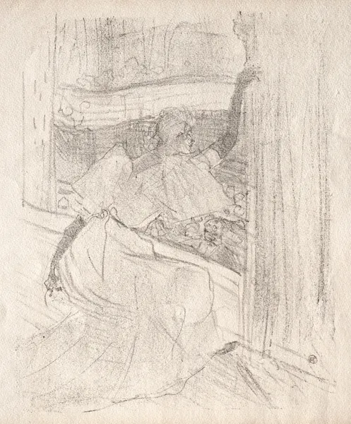 Yvette Guilbert:  Saluant le public av Henri de Toulouse-Lautrec