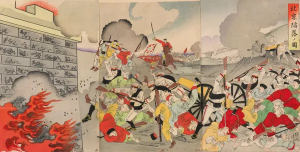The Fall of Beijing av Toyohara Chikanobu