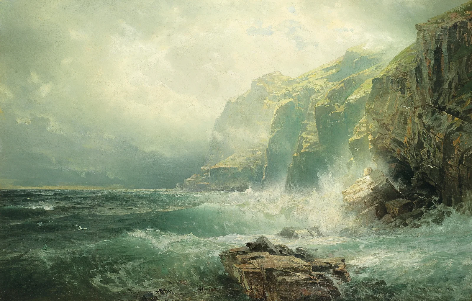 Rocky Coastline, Cornwall av William Trost Richards