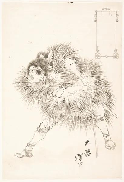 Finished Drawing of a Warrior av Tsukioka Yoshitoshi