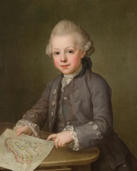 Boy with Map of Scandinavia av Ulrika Pasch