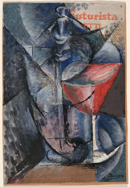 Still Life; Glass and Siphon av Umberto Boccioni