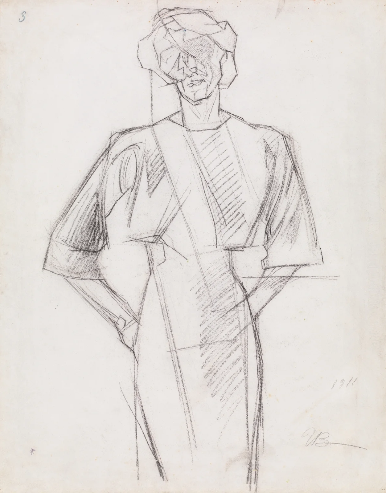 Study for Female Figure (Ines) av Umberto Boccioni